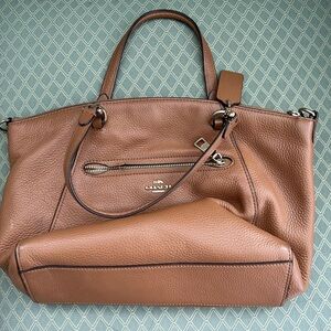 Coach Tan Leather Tote Bag